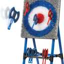 EastPoint Axe Throwing Game Set - 8 Foam & Plastic Throwing Axes - Heavy Duty Steel Frame - Over 5 Ft Tall - Folds Flat for Portable Outdoor Games - Unique Bristle Target for Yard Games
