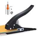 8mm Heavy Duty Hole Puncher Single, Circle Hole Punch Paper Punch Hand-Held Round Single Hole Punch for ID Cards PVC Cards Badge Photos Easy Install