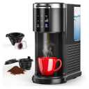 COWSAR Commercial Single Serve Coffee Maker, K Cup Coffee Brewer for Capsule and Ground Coffee, Capsule Coffee Machine with 40 Oz Water Tank, Instant-Heat, 5 Brew Sizes Up To 14 Oz, Black