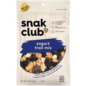 Snak Club Yogurt Nut Trail Mix, 6.75 Ounce Resealable Bag