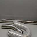 3'' Inch DIY Custom Mandrel Exhaust Pipe Tube Pipe Industry Pipe,48'' Straight Pipe,3'' OD Straight & Mandrel Bend Pipe(45/90/180 Degree) Kit,T304 Stainless Steel,Universal Fitment-8PCS