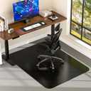 Office Chair Mat for Carpet 36x 48, Heavy Duty Desk Chair Mat for Low Pile Carpet with Cleats, Black Plastic Floor Mat for Gaming Chair, Smooth Rolling Carpet Chair Mat Protector