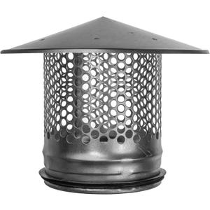 5 Inch Round Roof Rain Cap HVAC Vent Galvanized Steel All Weather Chimney Cap Roof Top Round Roof Vent with Rubber Gasket for Perfect Insulation Vent Cover (5'' Inch)