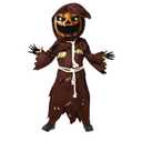 Spooktacular Creations Scary Scarecrow Costume for Kids, Halloween Costume for Boys w/Pumpkin Head, Pumpkin Outfit for Boys 10-12yr