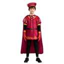 Uisozsfeb Men & Kids Classic Role Lord Costume Halloween Cosplay Red Cloak Top Costumes Robe Cape (MY2021149-Kid, L)