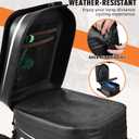 NICECNC Upgraded Waterproof Motorcycle Tank Bag 12L, Large Touchscreen Quick Detachable Base , Motorcycle Waterproof Storage Bag Compatible with Adventure Dual Sport Street Bike Cruiser Orange