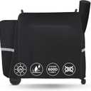 QuliMetal Grill Cover for Traeger Pro 34/780 Series - 600D Heavy Duty Waterproof Smoker Cover Grill for Treager Pro 34,Pro 780, exas,Z Grills,BAC380 Full-Length Grill Cover Grill Accessory (Black)