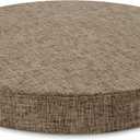 Tromlycs Round Chair Seat Cushion Pad 16 inch for Circle Stool Chairs Non Slip Decorative Foam Cushion Pillow, 1 Piece, 16 x 16 inches, Nature Linen