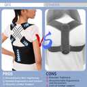 Back Brace Posture Corrector for Women and Men Lower Pain Relief Straightener Support Scoliosis Upper Pro Align Full Spine Belt Hunchback Highest Rated Work Dowagers Hump Lumbar Black Large (Black, L)