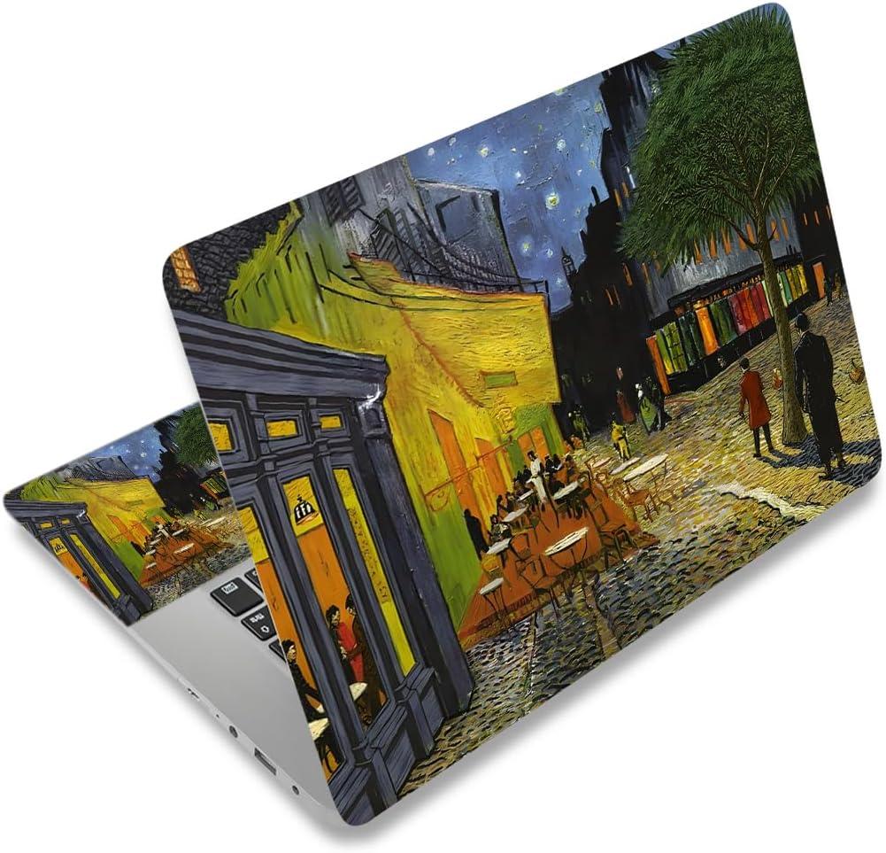 12.1-15.6 Inch Laptop Skin Decal, Universal Reusable Vinyl Cover Sticker for Notebook PC, Waterproof Art Protector - Terrace of The Cafe