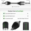 2 Pack Front CV Axle Shaft Assembly fits for Ford Escape S&SE (2.5L; FWD) 2013-2016 only for FWD, Naturally Aspirated, Driver and Passenger Side, For 66-2284, 66-2362