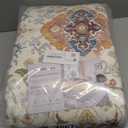 6x9 Area Rugs for Living Room, Bedroom - Machine Washable, Non-Slip Bedside Rug, Large Soft Floor Carpet for Office, Dining Room, Farmhouse and Home Decor, Charm/Beige