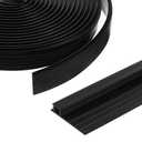 Pushglossy 28 ft Vinyl Sliding Screen Door Bug Seal Strip Adjustable Width 3/4" to 1-3/8" Bug Strip Screen Door Weather Stripping Side Insect Draft Stopper Seal for Window Patio Frame Filler(Black)