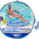 SwimWays Spring Float Premium XL Recliner Chair, Inflatable Pool Floats Adult with Fast Inflation, 25% Larger Than Recliner, Supports Up to 300 lbs