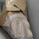 Dog Stairs for Small Dog 22.6" H, Curved Pet Step for Puppy, Older Cat, Medium Pet Ramp for High Bed, Ladder with High Density Foam, Durable, 5 Step, 15.7x33x22.6 inch, Beige