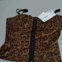 Leopard Tank Top for Women Sexy Corset Crop Tops Party Cami Top | Cheetah Sleeveless Crop Top, Hook-and-eye Closure, Night Club Women Clothes (Medium, Brown)