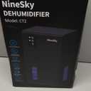 NineSky Dehumidifier,98 OZ Dehumidifiers for Home,(1100 sq.ft) Dehumidifiers for Basement Bathroom Bedroom with Auto Shut Off, Switchable 7 Colors Light(Gray)