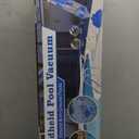 Cordless Pool Vacuum with Telescopic Pole, 18.5 GPM Powerful Suction, 1.5H Supercharge Technology, Handheld Rechargeable Pool Vacuum Cleaner for Above Ground/Inground Pools, Hot Tubs, Spas (Deep Blue)