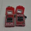 4 Pcs Fire Alarm Pull Station Fire Warning Siren 12/24V DC Sound and Light Emergency Alarm Dual Action Manual Call Point with Key Security Horn Buzzer for Home or Office