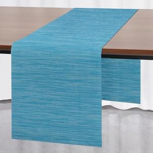 Myir JUN Table Runner, Vinyl Table Runner Indoor 55 Inch Long Arbitrarily Cropped Runner for Table Heatproof for Home Party (Blue, 12 x 55 inch)