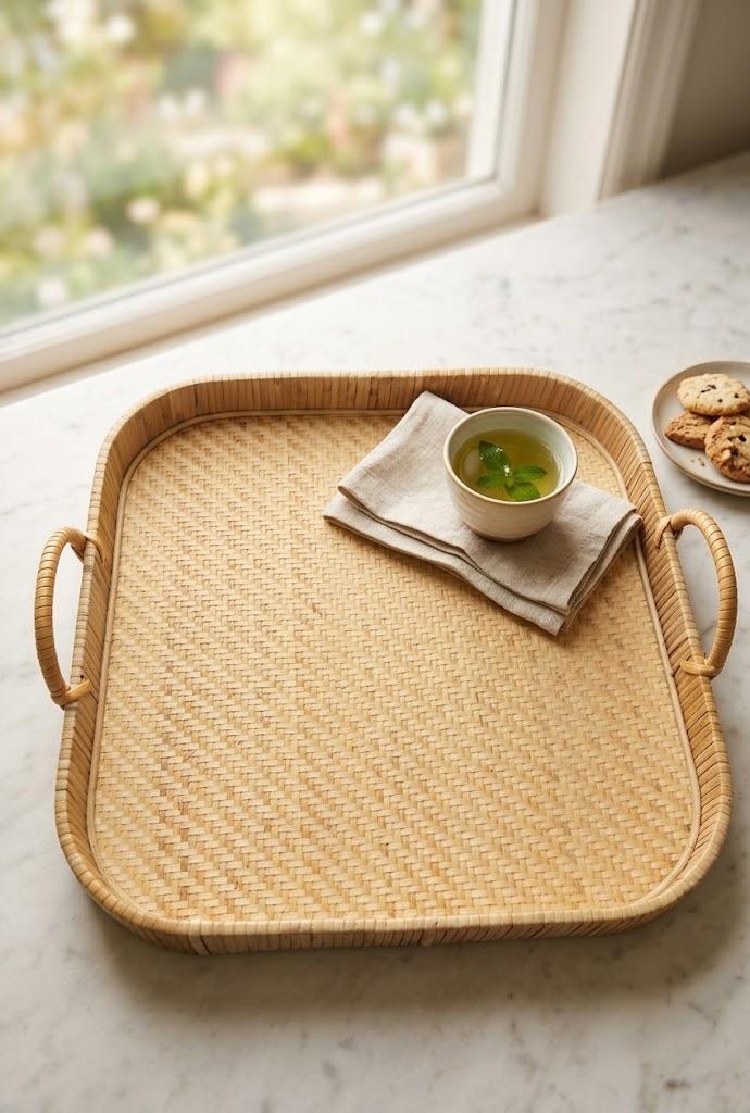 Infuse 1 Rectangular Bamboo Tray 15x15 Inch