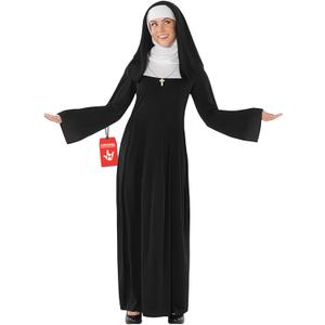 fun shack Nun Costume Woman, Nun Outfit, Womens Nun Costume, Womens Halloween Costumes, Women Halloween Costume (Small, Black)
