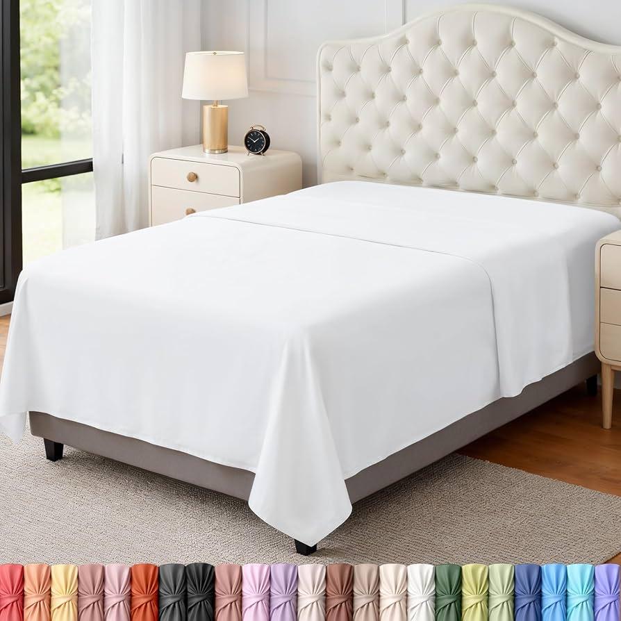 2 White Mattress Sheets Size Twin