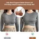 OEAK Womens Wireless Jelly Bras Push Up Bralette Full Coverage No Underwire Bra Comfortable Everyday Seamless Tshirt Bras (Beige, XXL)