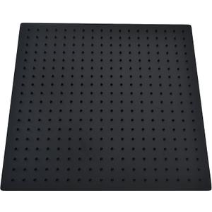 16 Inch Large Rain Shower Head - Matte Black Ceiling Rainfall Showerhead 304 Stainless Steel High Pressure
