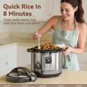 1200W 12-in-1 Electric Pressure Cooker 8Qt, Stainless Steel Pressure Cooker, Slow Cook Rice Cooker Steamer Saut, Yogurt Maker, Warmer & Sterilizer with Recipe, Safer Venting Design, Black
