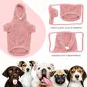 Fuzzy Dog Hoodie Dog Sweaters for Large Dogs Soft Double-Sided Plush Fleece Sweater Clothes Coats Hoodie Sherpa Hooded Sweatshirt (Pink-XXL)