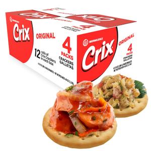 Crix Original Crackers 12 Individually Wrapped Rolls (4 x 3 Packs) | Crispy Caribbean-Style Crackers (EXP 02/10/27)