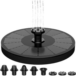 Solar Fountain, Floating Solar Powered Water Fountain Pump for Bird Bath, Garden, Pond, Pool, Outdoor Solar Founatin (2.5W)