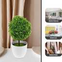 Amosfun 2Pcs Artificial Topiary Balls in Pots Simulated Boxwood Eucalyptus Plants Decorative Indoor Table Centerpieces for Home Office Relaxation