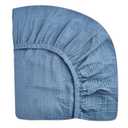 Crib Sheets for Boys Girl, Fitted Baby Toddler Bed Sheets 28" x 52", Neutral Muslin Cotton Crib Mattress Bedding Soft and Breathable Comfort(Blue)