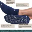 Muezna Men's Non-Slip Yoga Socks, Anti-Skid Pilates, Barre, Bikram Fitness Hospital Slipper Socks with Grips, Size: 9-11