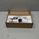 Front Door Handleset Entry Door Handle Set with Cove Knob for Right and Left Handed Sided Doors, Interior and Exterior Entrance Passage Lock Matte Black (Medium)