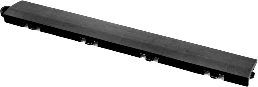 IncStores Edge Pieces for Nitro Interlocking Garage Floor Tiles | Ramped Edges for Our Plastic Floor Tiles to Build Smarter Garage, Workshop, Shed, or Trailer | Black, Male Edge