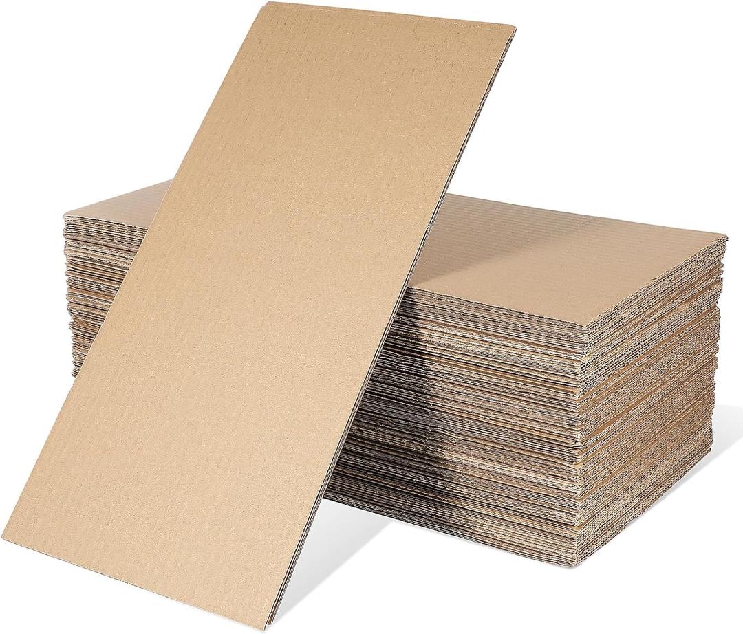 50pcs Corrugated Cardboard Sheets 20x40cm for Crafting
Brown Khaki Corrugated Paper Pads, Protective Packing Inserts, Easy Fold Reusable Board for Packaging