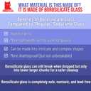 Red Co. Glass Christmas Tree Figurine Ornaments with LED Lights, Light-Up Holiday Season Dcor  Holly Berry in Silver  Set of 3 Sizes, 11 Inch, 9.5 Inch and 8 Inch