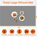 78''x32''(200cmx80cm) Extra Large Silicone Mat for Kitchen Counter, Heat Resistant Countertop Protector, Non-Slip Waterproof Kitchen Island Mat, Easy to Clean, Semitransparent
