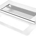 khtumeware 2 Pack 3 inch(76mm) Hole Center Vibrant Polished Chrome Finger Edge Pulls Zinc Drawer pulls Hidden Edge Handles Hardware Solid Finger Pulls Kitchen Hardware Bedroom Dresser Drawers