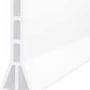 Raycity 3" High Shower Threshold Water Dam 59 IN Collapsible Shower Water Splash Guard for Curbless Shower Threshold Barrier Water Stopper for Wet and Dry Separation Bathroom and Kitchen (White)