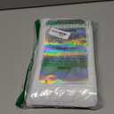 Funfery 100 Pcs Resealable Bags Clear Holographic Bags,Smell Proof Packaging Baggies,Mylar Food Storage Bag,Zipper Sealing Bag for Coffee Bean,Cookies,Jewelry Sample Small Business(White,6.3x9.4in)