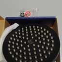 High Pressure Shower Head - Anti-Clogging Silicone Nozzles - 2.5 GPM Removable Restrictor - Easy to Clean Adjustable Replacement - easy to install with Plumbers Tape - 6 inch - Matte Black Finish