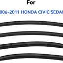 Window Visors Rain Guards for 2006 2007 2008 2009 2010 2011 Honda Civic, Out-Channel Window Vent Wind Deflectors Visors Shades for 06 07 08 09 10 11 Civic Sedan