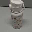 GOPPUS 12 oz Kids Water Bottle - Stainless Steel Insulated Water Bottle, BPA Free, Odorless, Durable and Reusable for School, Sports and Outdoor Activities(White Bear)