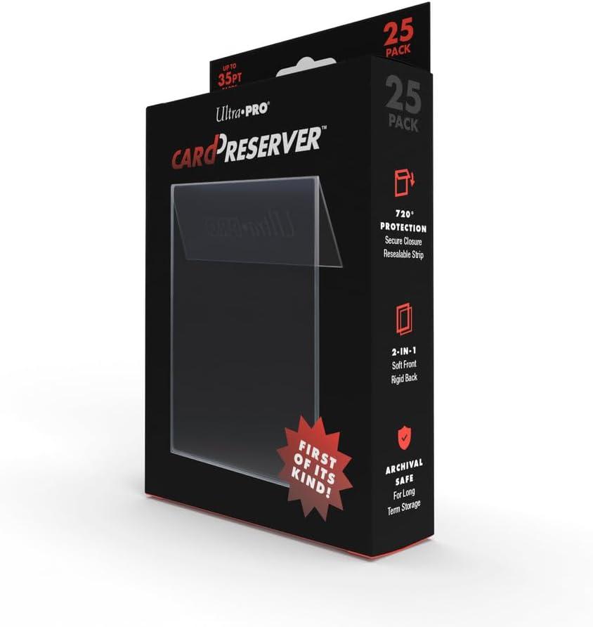 Ultra Pro CardPreserver 25-Pack Transparent Collector Trading Card Protective Sleeves - Acid-Free, PVC-Free Polypropylene, 720 Security, Easy Loading
