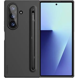 Nillkin for Samsung Galaxy Z Fold 7 Case with Stylus Pen [Superior Liquid Silicone] [Wireless Charging] [S Pen Holder] Shockproof Slim Phone Case Cover for Galaxy Z Fold 7, Black-No Screen Protector