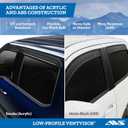 Auto Ventshade [AVS] Low Profile Rain Guards for 2019-2025 Dodge Ram 1500, Crew CAB ONLY | Window Vent Visors, 4 pcs. - Dark Smoke | 994064